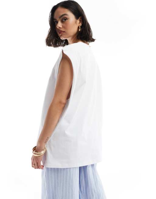 ASOS DESIGN – Vitt linne i oversize med Texas- och cowboytryck, 3 av 4