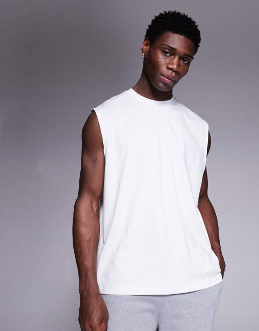 ASOS DESIGN – Vitt linne i oversize