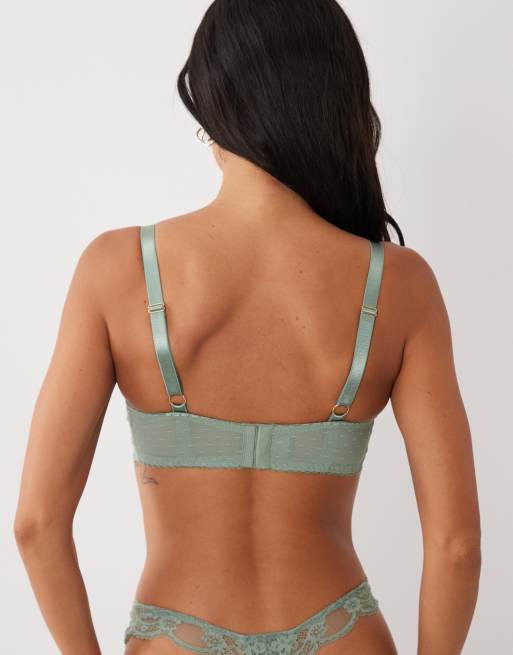 ASOS DESIGN - Vollere buste - Lola - Beugel-bh van kant in bosgroen, 3 van 4