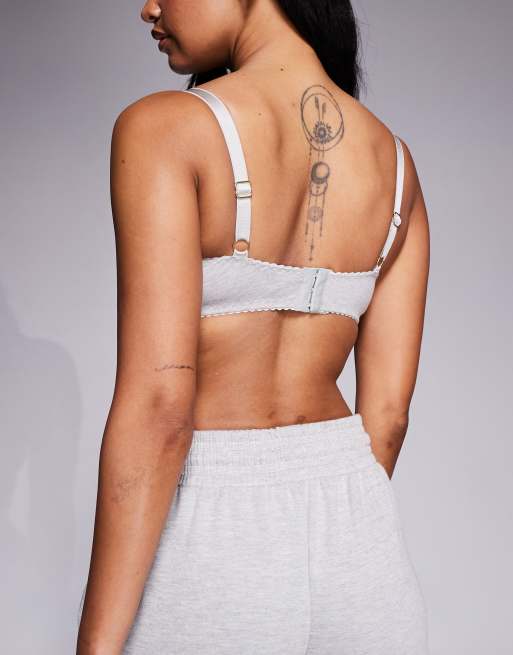 ASOS DESIGN - Vollere buste - Mila - Beugel-bh in gemêleerd grijs, 3 van 4
