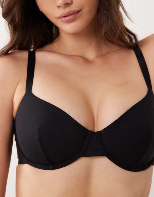 ASOS DESIGN - Vollere buste - Mila - Gladmakende beugelbeha in zwart, 3 van 4