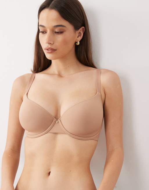 ASOS DESIGN - Vollere buste - Voorgevormde T-shirt-bh in beige, 4 van 4