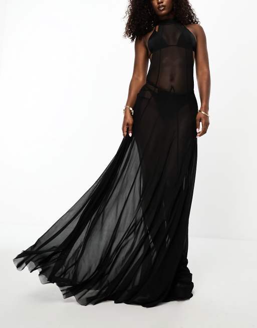 Black mesh clearance gown