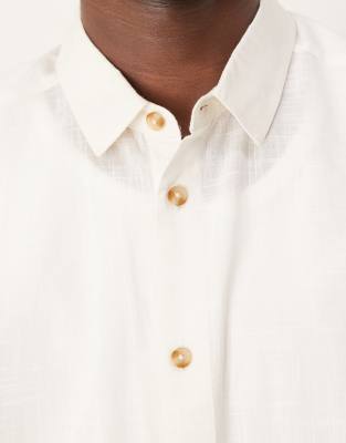 Asos Design Volume Oversized Linen Look Shirt