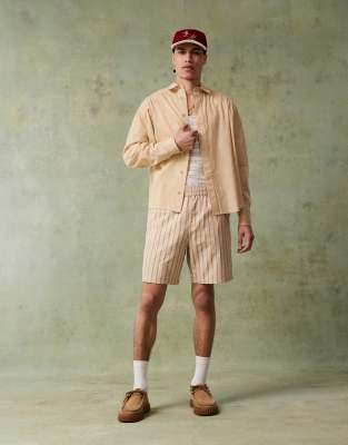 Asos Design Volume Oversized Shirt With Concealed Buttons