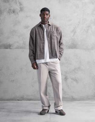 ASOS DESIGN ASOS DESIGN volume oversized wool look shirt in brown