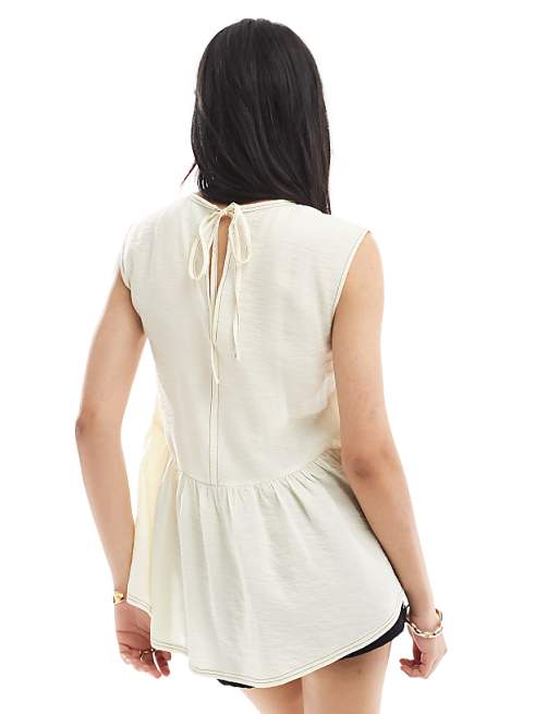 Stitching Contrast Irregular Short-Sleeved Evening Dress Stitching Contrast Irregular Short-Sleeved Evening Dress