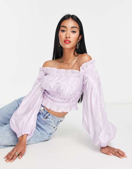 Crop top on sale with elastic bottom