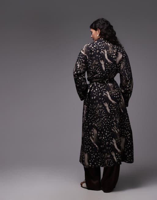 ASOS DESIGN – Voluminöser Oversize-Trenchcoat mit Animalprint, 4 von 4
