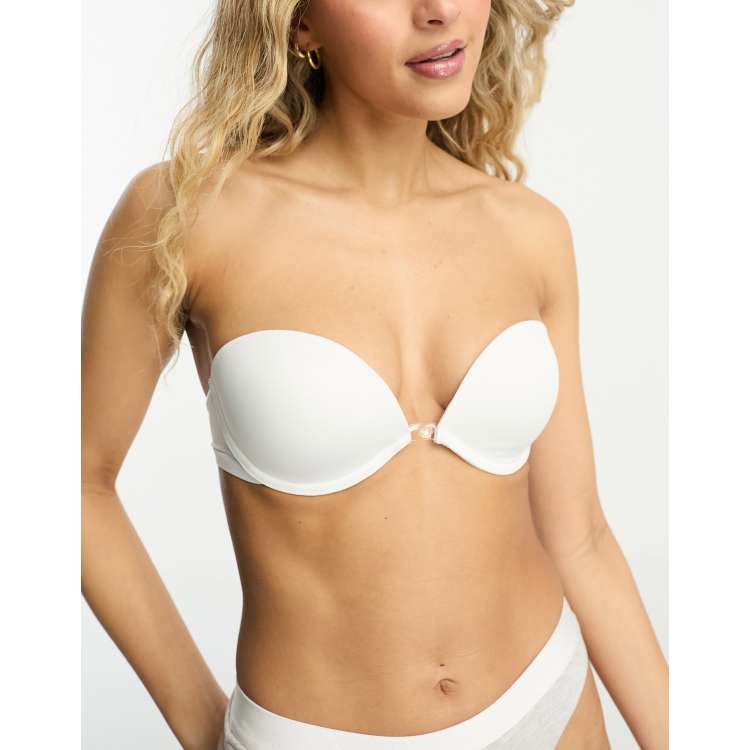 ASOS DESIGN - Voorgevormde multifunctionele strapless bh van microvezel in  zwart