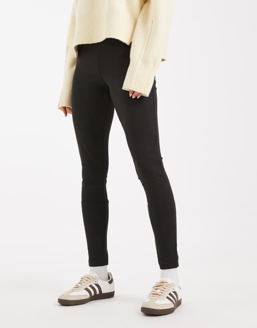 ASOS DESIGN - Vormgevende legging met brede tailleband in zwart, 4 van 5