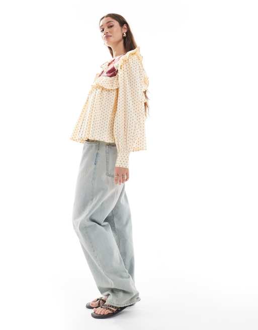 ASOS DESIGN – Vorne gebundenes, langärmliges, gestepptes Oberteil, 2 von 4