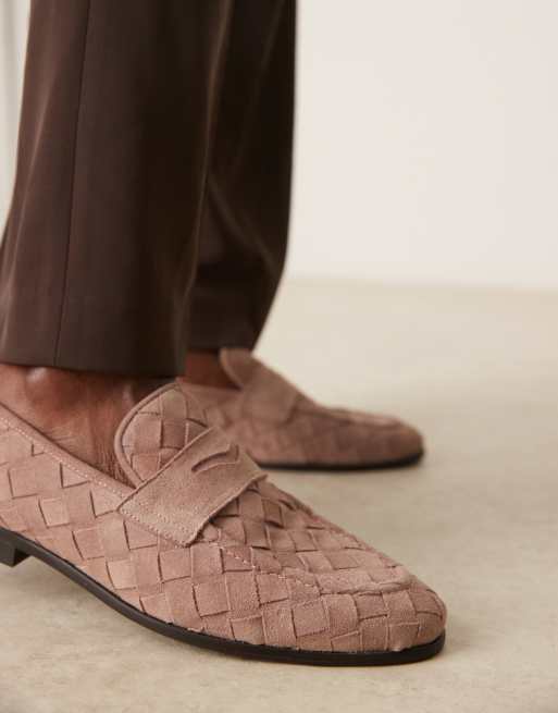 ASOS DESIGN - Vævede loafers i lyserød ruskind, 2 af 4