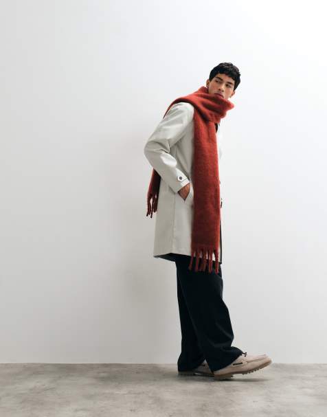 ASOS DESIGN vævet børstet tørklæde i rustorange - view 1