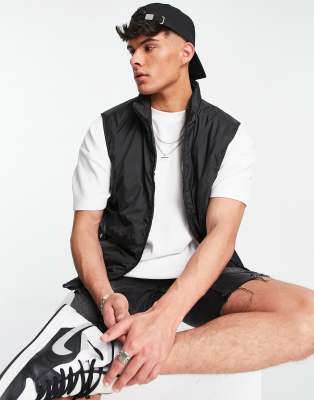 ASOS Utility Gilet With Pockets in Black for Men