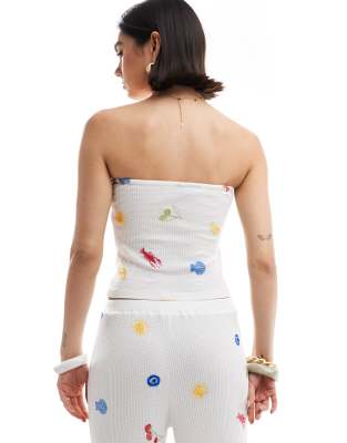 Asos Design Waffle Bandeau Top