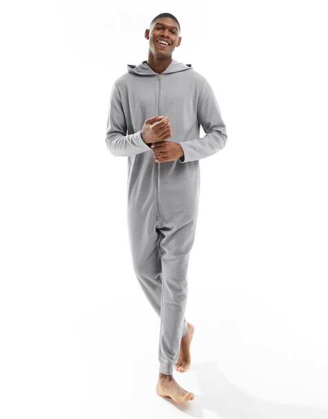 BIG FEET PAJAMA CO. One Piece Cotton Knit Adult Footed Onesie Pajamas for  Men and Women Grey : : Clothing, Shoes & Accessories