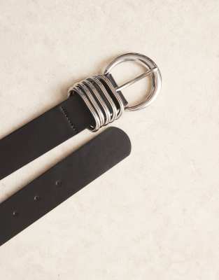 Asos Design Waist And Hip Belt In Black