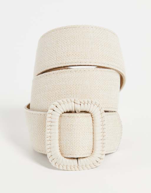 Cream waist clearance belt