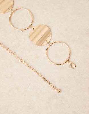 Asos Design Waist And Hip Circle Chain Belt