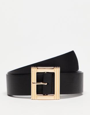 ASOS Design Monogram Buckle Croc Belt