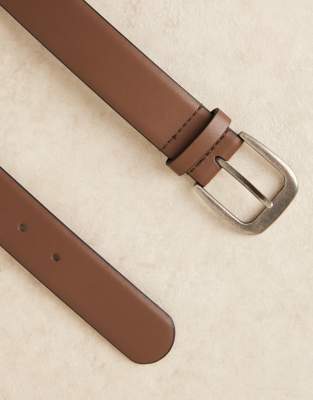 Asos Design Waist And Hip Jeans Classic Jean Belt In Brown