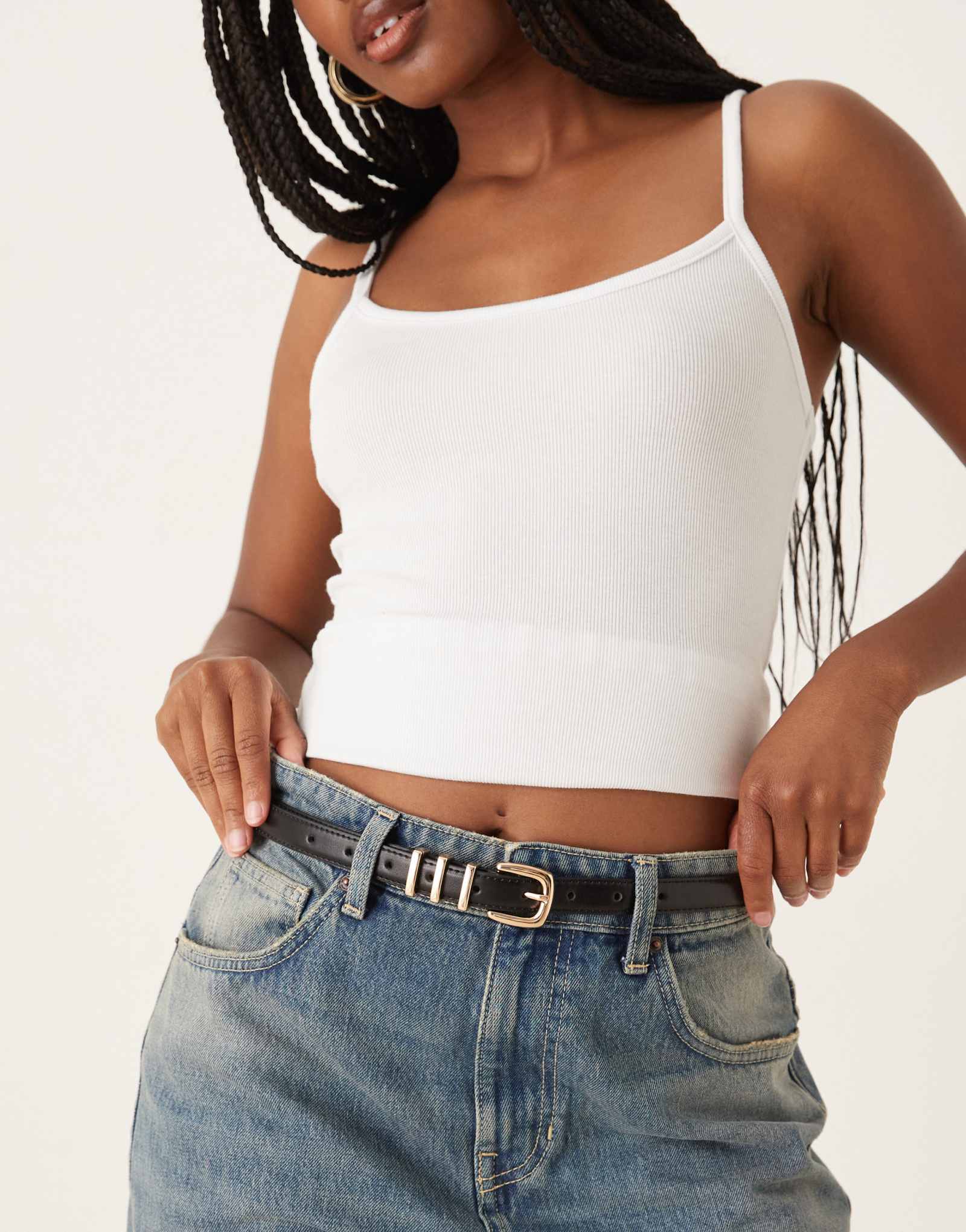 Облегающий пояс на талии и бедрах от ASOS DESIGN multi keeper черного цвета