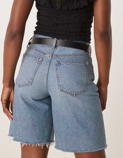 ASOS DESIGN waist and hip square buckle jeans belt in black, 3 of 3