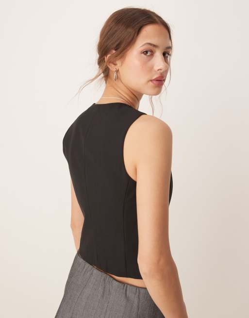 Asos clearance black waistcoat