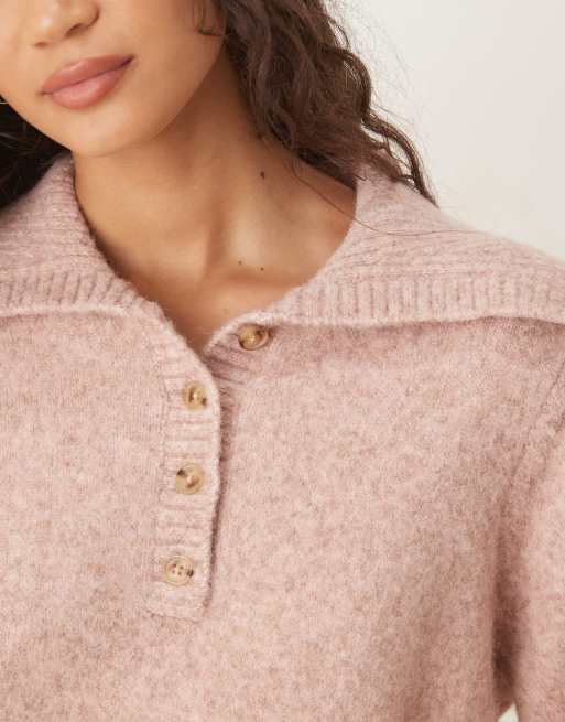 ASOS DESIGN waisted polo in pink, 3 of 4