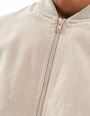 ブルゾン [MATINKIM]washed volume bomber jumper in beige MUSINSA | MATIN KIM WASHED VOLUME BOMBER JUMPER IN BEIGE