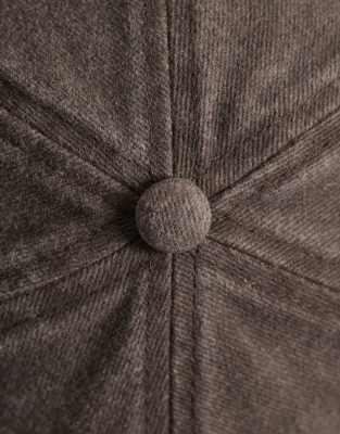 Asos Design Washed Cap In Brown