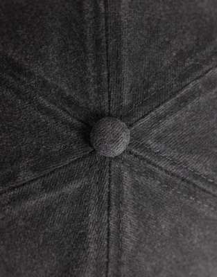 Asos Design Washed Cap In Gray