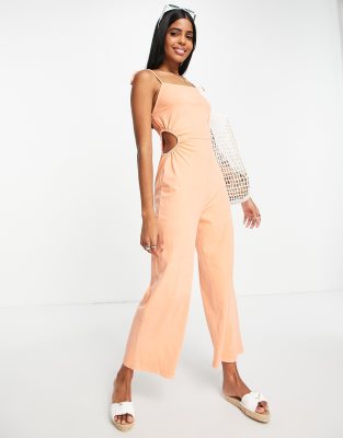 ASOS DESIGN washed cut out detail cami jumpsuit Sale