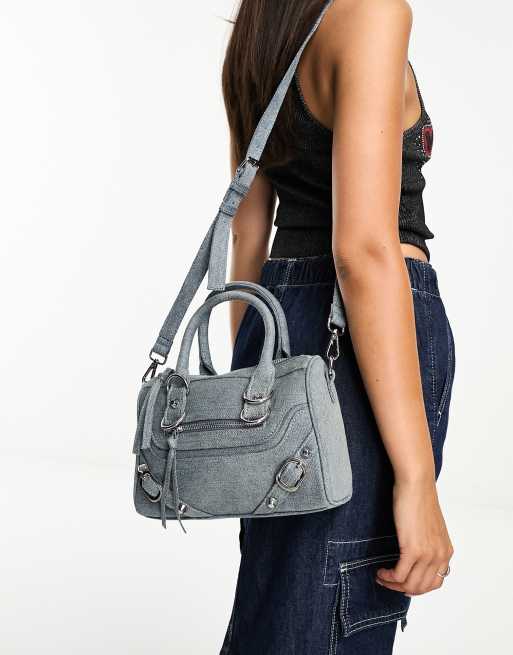 ASOS DESIGN washed denim crossbody bag in blue ASOS