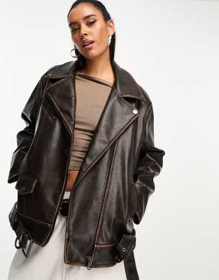 [Margesherwood ] / ☆ LEATHER BIKER JACKET / washed brown 81Wfd6pB+CL._AC_SX342_.jpg