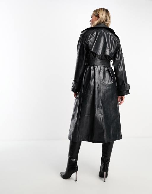 Asos leather coat hotsell