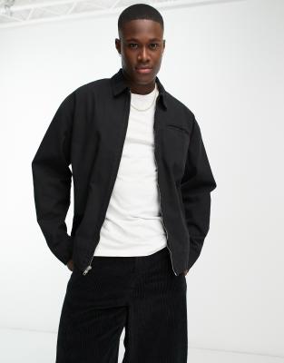 Asos design harrington shop jacket in black