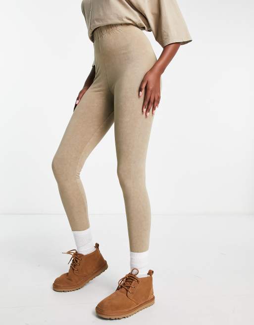 ASOS DESIGN washed legging in pebble