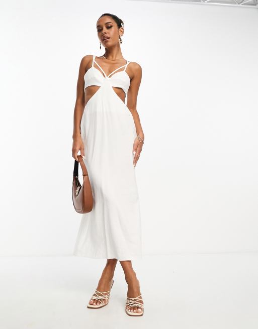 Asos white outlet formal dress