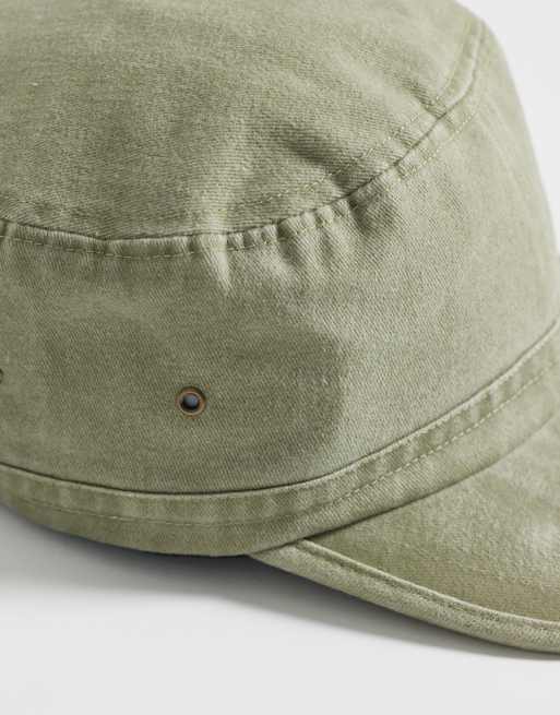 ASOS DESIGN washed utility cap in khaki, 3 of 3