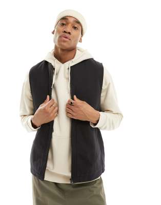 Shop Asos Design Washed Vest In Black