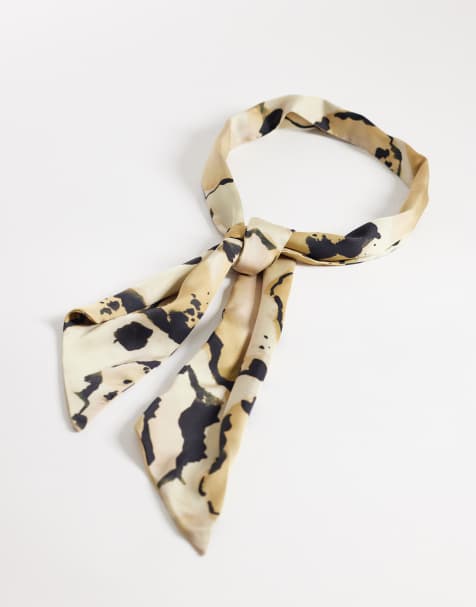 ASOS DESIGN – Wąski szalik w lamparcie cętki - view 1