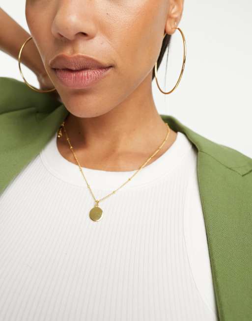 ASOS DESIGN – Wąskie kolczyki-koła 65 mm powlekane 14-karatowym złotem, 4 z 4