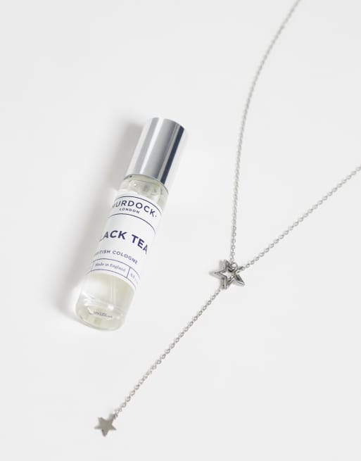 ASOS DESIGN wasserfeste Edelstahl-Durchziehkette mit Sternanhänger in Silber, 2 von 4