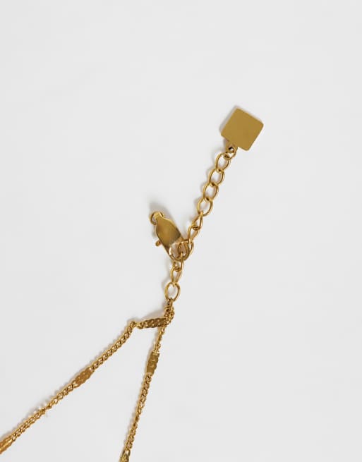 ASOS DESIGN wasserfeste Handkette aus Edelstahl in Goldoptik - GOLD, 2 von 3