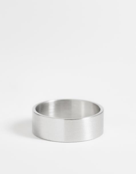 ASOS DESIGN wasserfester Ring mit Edelstahlband in Silber - view 1