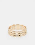 [ASOS DESIGN] ASOS DESIGN watch chain ring in gold tone S GOLD