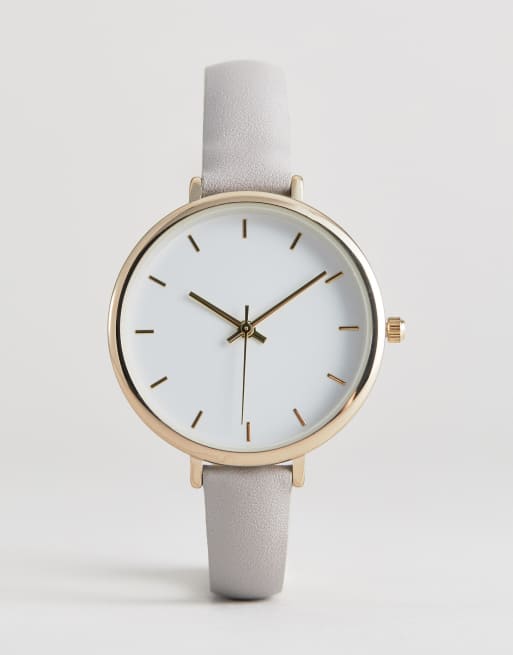 ASOS DESIGN watch in gray
