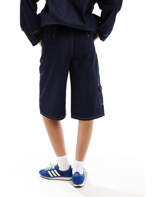 ASOS DESIGN water repellent jorts in dark blue (part of a set), 2 of 5